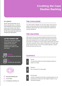 Crushing the Case Studies Backlog case study