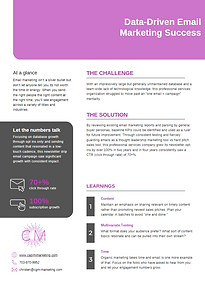 Data-Driven Email Marketing Success case study