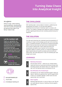 Turning Data Chaos into Analytical Insight case study